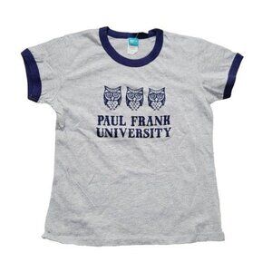 Vintage Paul Frank Tshirt, Owls, Paul Frank University, Navy/Grey, XS